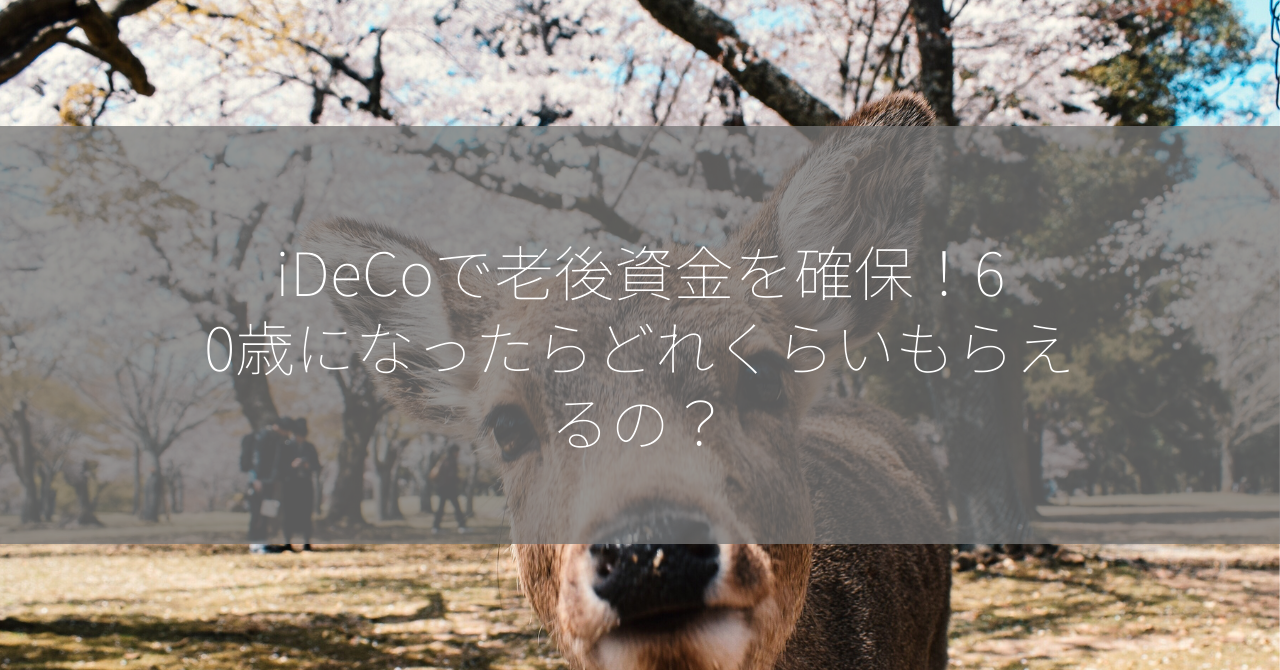 iDeCoで老後資金を確保！60歳になったらどれくらいもらえるの？